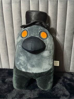 Among Us Black Crewmate Top Hat Plush Stuffed Toy YuMe Innersloth Gamer